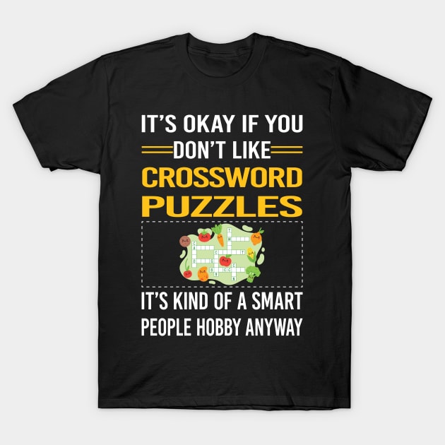 Funny Smart People Crossword Puzzles T-Shirt by Happy Life